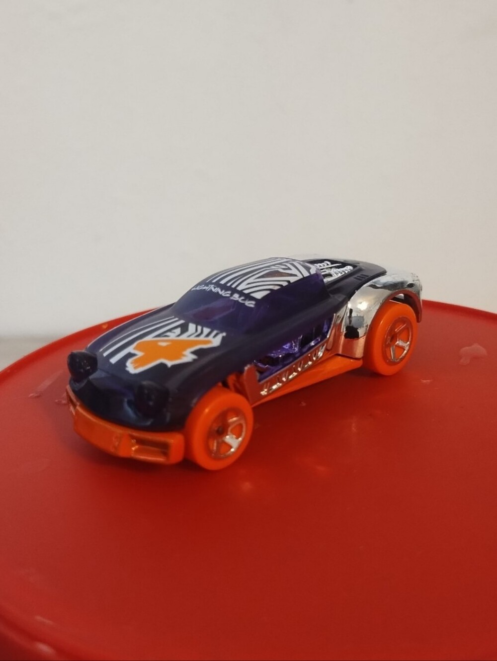Hot Wheels Lightnin' Bug Purple Transparent Chromeb Orange HW Car Mattel Toy Car